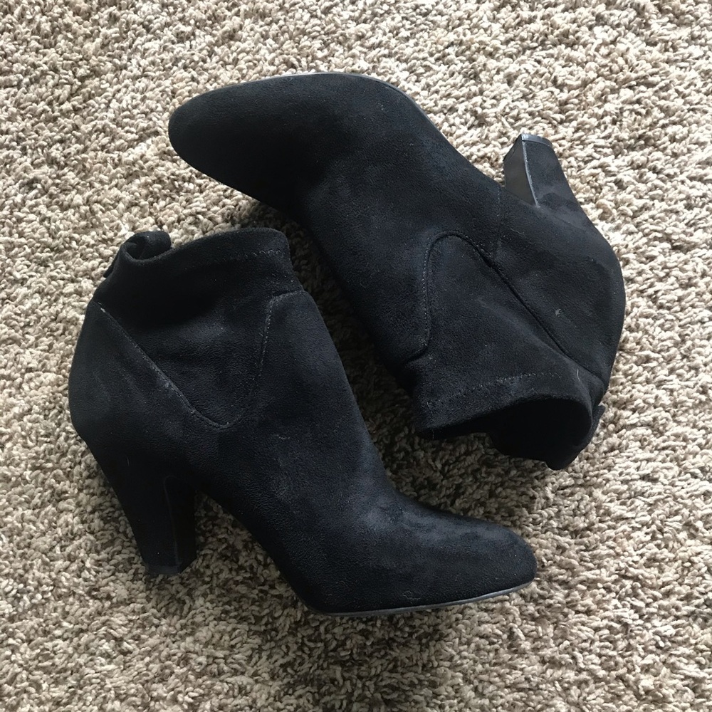Black Suede Ankle Booties